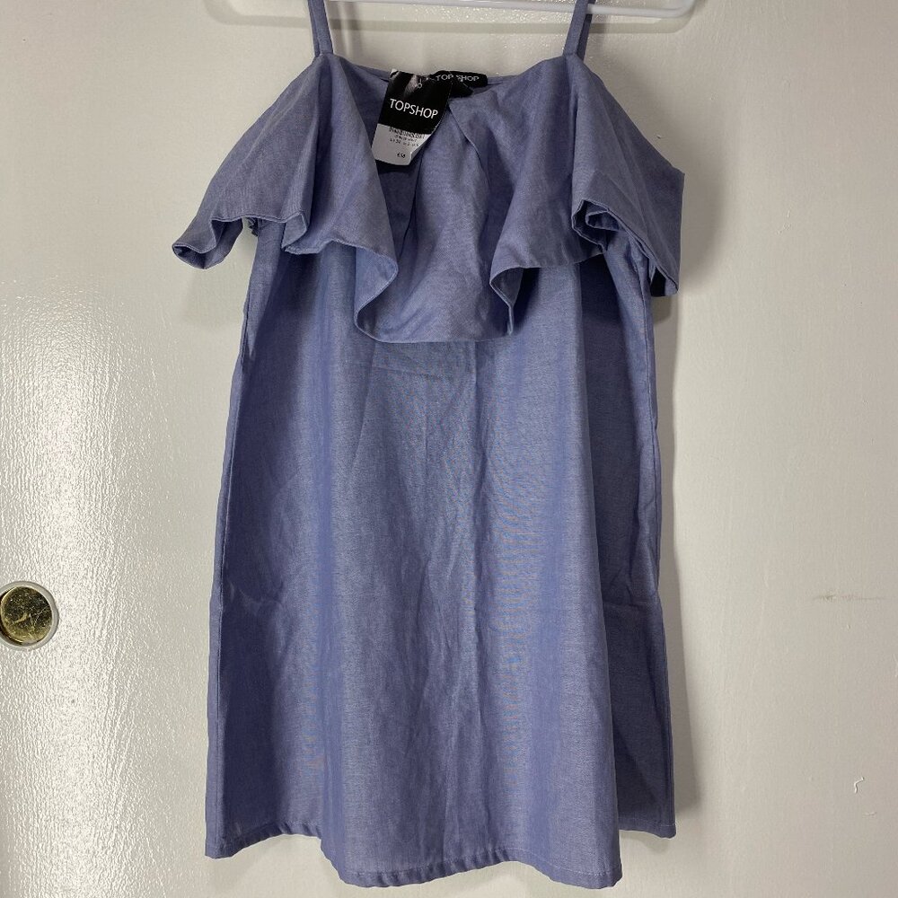 NWT TOPSHOP Off-the-Shoulder Ruffle Dress | Size US 2